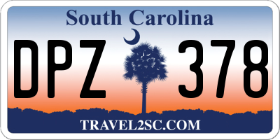 SC license plate DPZ378