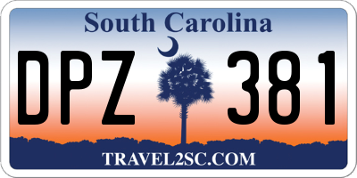 SC license plate DPZ381