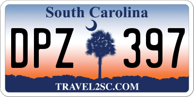 SC license plate DPZ397