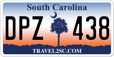 SC license plate DPZ438