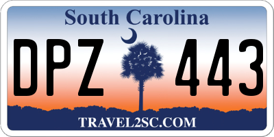 SC license plate DPZ443