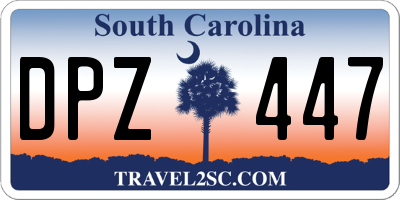 SC license plate DPZ447