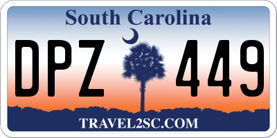 SC license plate DPZ449