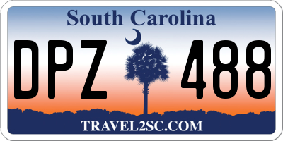 SC license plate DPZ488