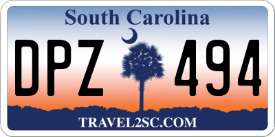 SC license plate DPZ494