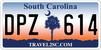 SC license plate DPZ614