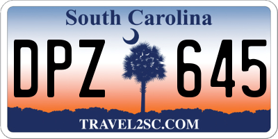 SC license plate DPZ645