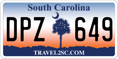 SC license plate DPZ649