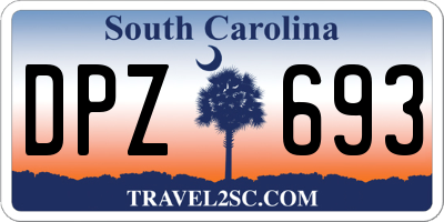 SC license plate DPZ693