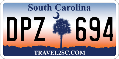 SC license plate DPZ694