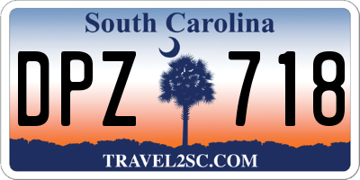 SC license plate DPZ718
