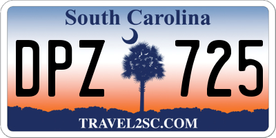 SC license plate DPZ725