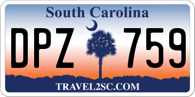 SC license plate DPZ759