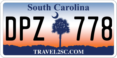 SC license plate DPZ778