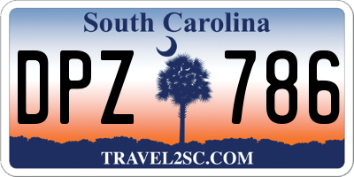 SC license plate DPZ786
