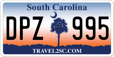 SC license plate DPZ995