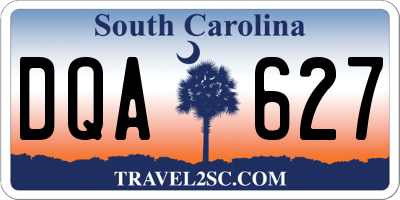 SC license plate DQA627