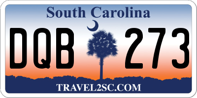 SC license plate DQB273