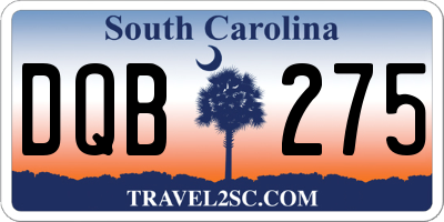 SC license plate DQB275