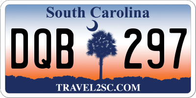 SC license plate DQB297