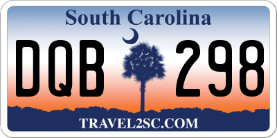 SC license plate DQB298
