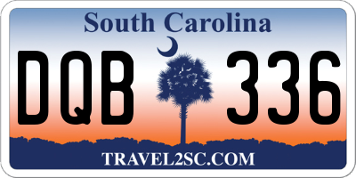 SC license plate DQB336