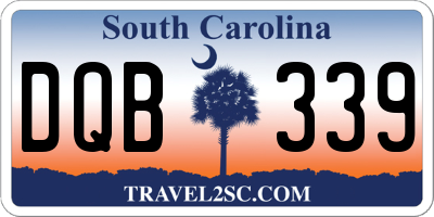 SC license plate DQB339