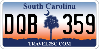 SC license plate DQB359