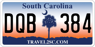 SC license plate DQB384