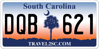 SC license plate DQB621