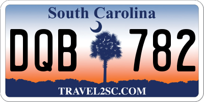 SC license plate DQB782