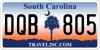 SC license plate DQB805
