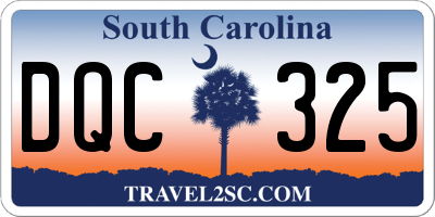 SC license plate DQC325