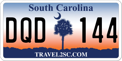 SC license plate DQD144