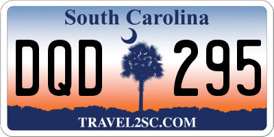 SC license plate DQD295