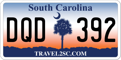 SC license plate DQD392