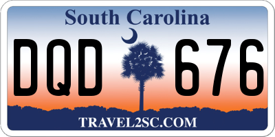SC license plate DQD676