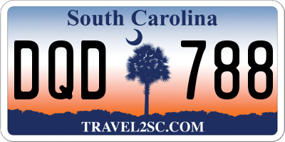 SC license plate DQD788