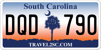 SC license plate DQD790