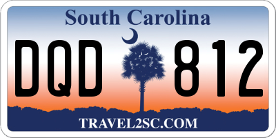 SC license plate DQD812