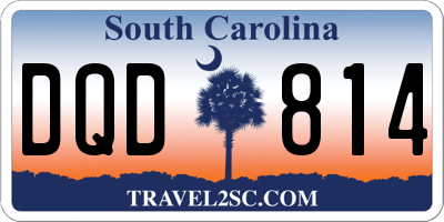SC license plate DQD814