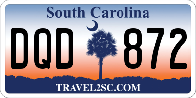SC license plate DQD872