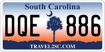 SC license plate DQE886