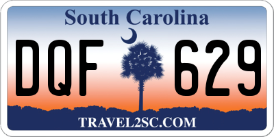 SC license plate DQF629