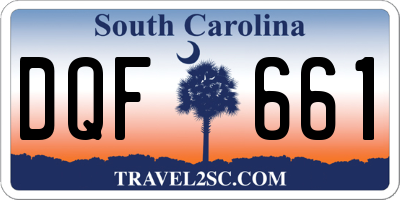 SC license plate DQF661