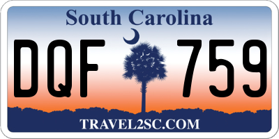 SC license plate DQF759