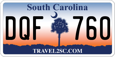 SC license plate DQF760