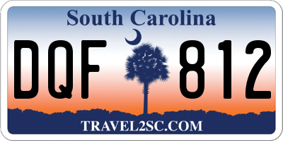 SC license plate DQF812