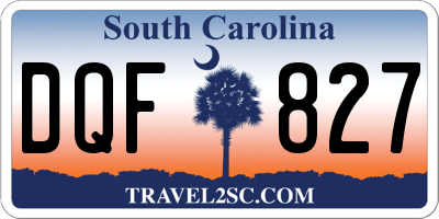 SC license plate DQF827