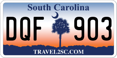 SC license plate DQF903